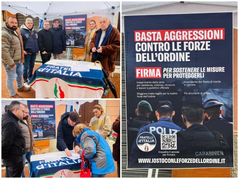 Imperia Fratelli D Italia Raccoglie Firme A Sostegno Delle Forze Dell