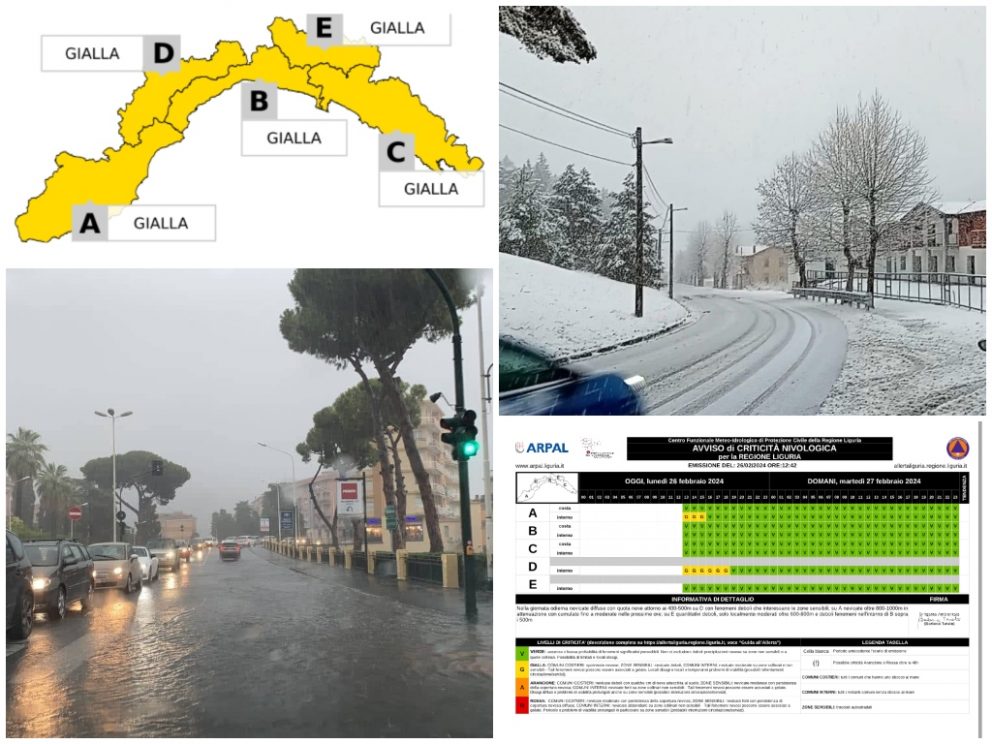 Imperia: Maltempo, Arpal Anticipa La Fine Dell'allerta Gialla Per Neve ...