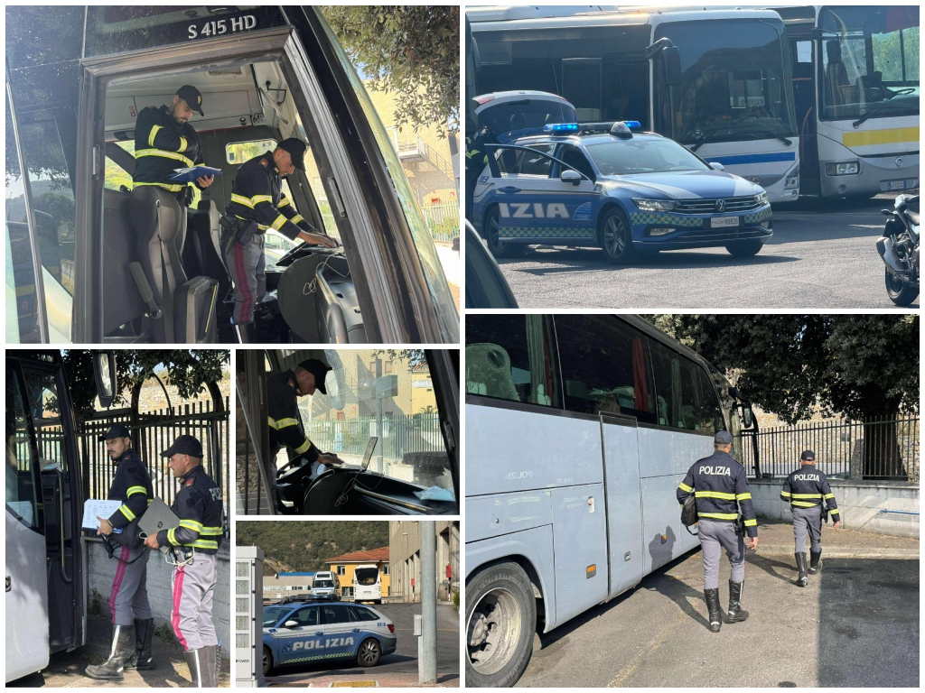 Blitz della Polizia Stradale nella sede di RT